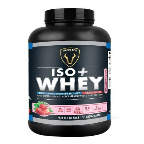Vigour Fuel Iso Plus Whey Protein, 4.4 lb Strawberry Shake Vigour Fuel Iso Plus Whey Protein, 4.4 lb Strawberry Shake