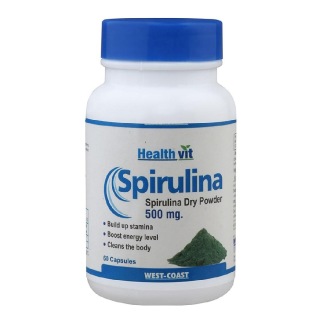 Healthvit Spirulina (500 mg), 60 capsules