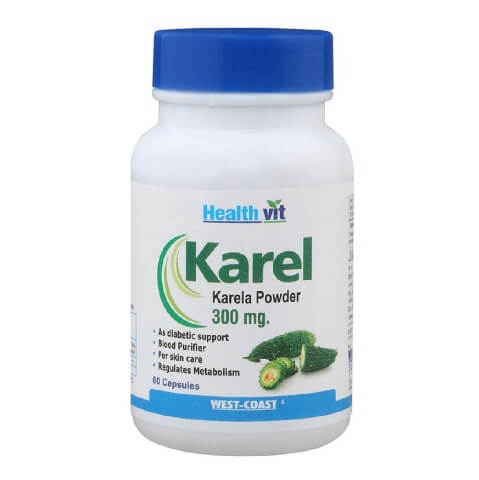 Healthvit Karel Karela Powder (300 mg), 60 capsules Healthvit Karel Karela Powder (300 mg), 60 capsules