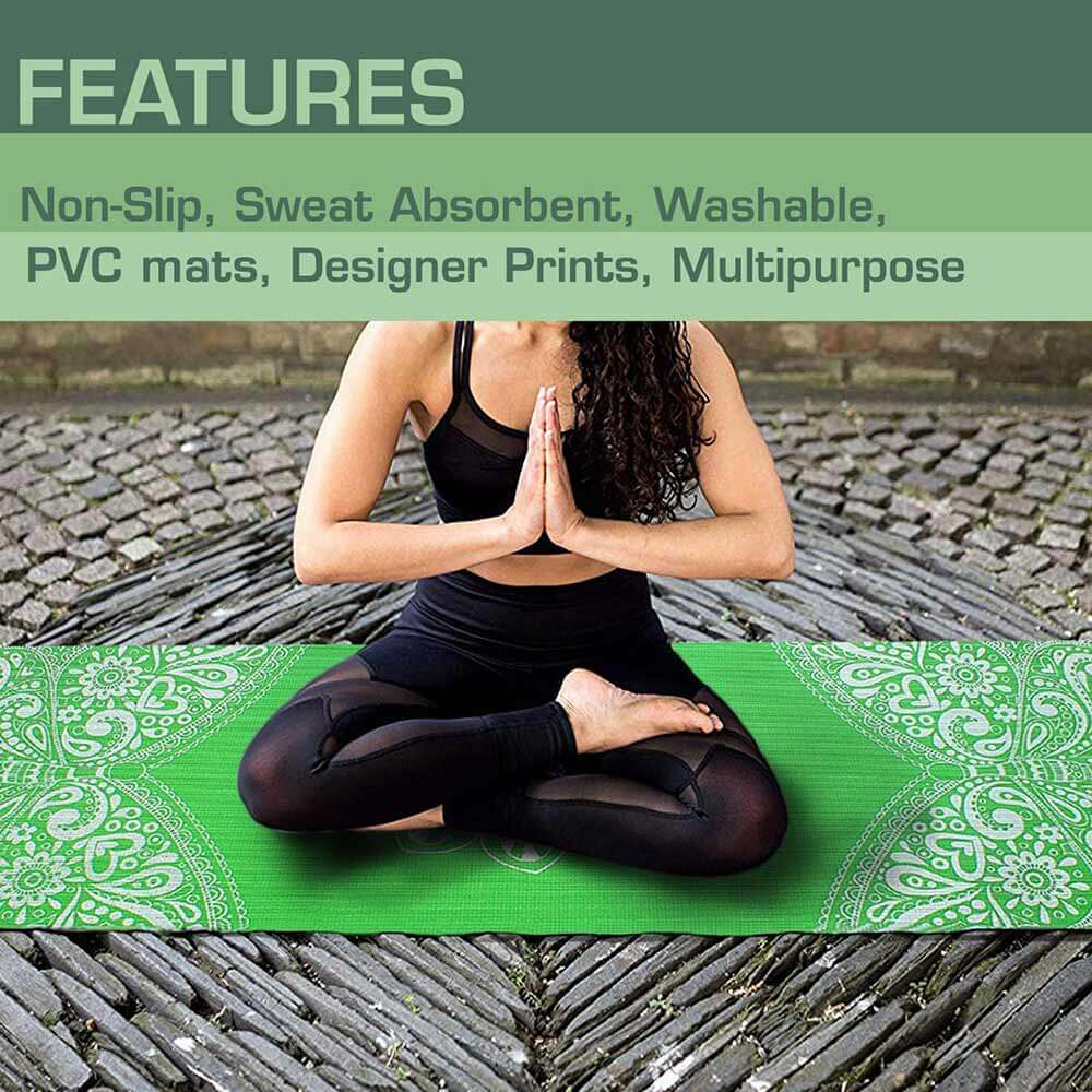 3 - Strauss Meditation Butterfly Yoga Mat,  Green  5 mm 