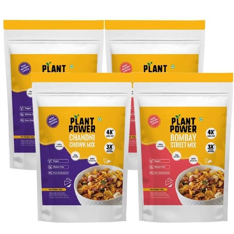 2 - Plant Power High Protein Chivda Variety Pack of 4,  Unflavoured  60 g 