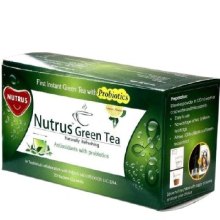 Nutrus Green Tea (Pack of 4), 20 sachets/pack Lemon
