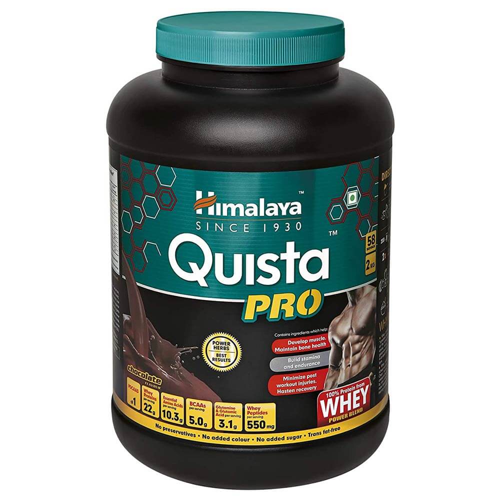 Himalaya Quista Pro Advanced Whey Protein Powder Fortified with Power Herbs,  4.4 lb  Chocolate 