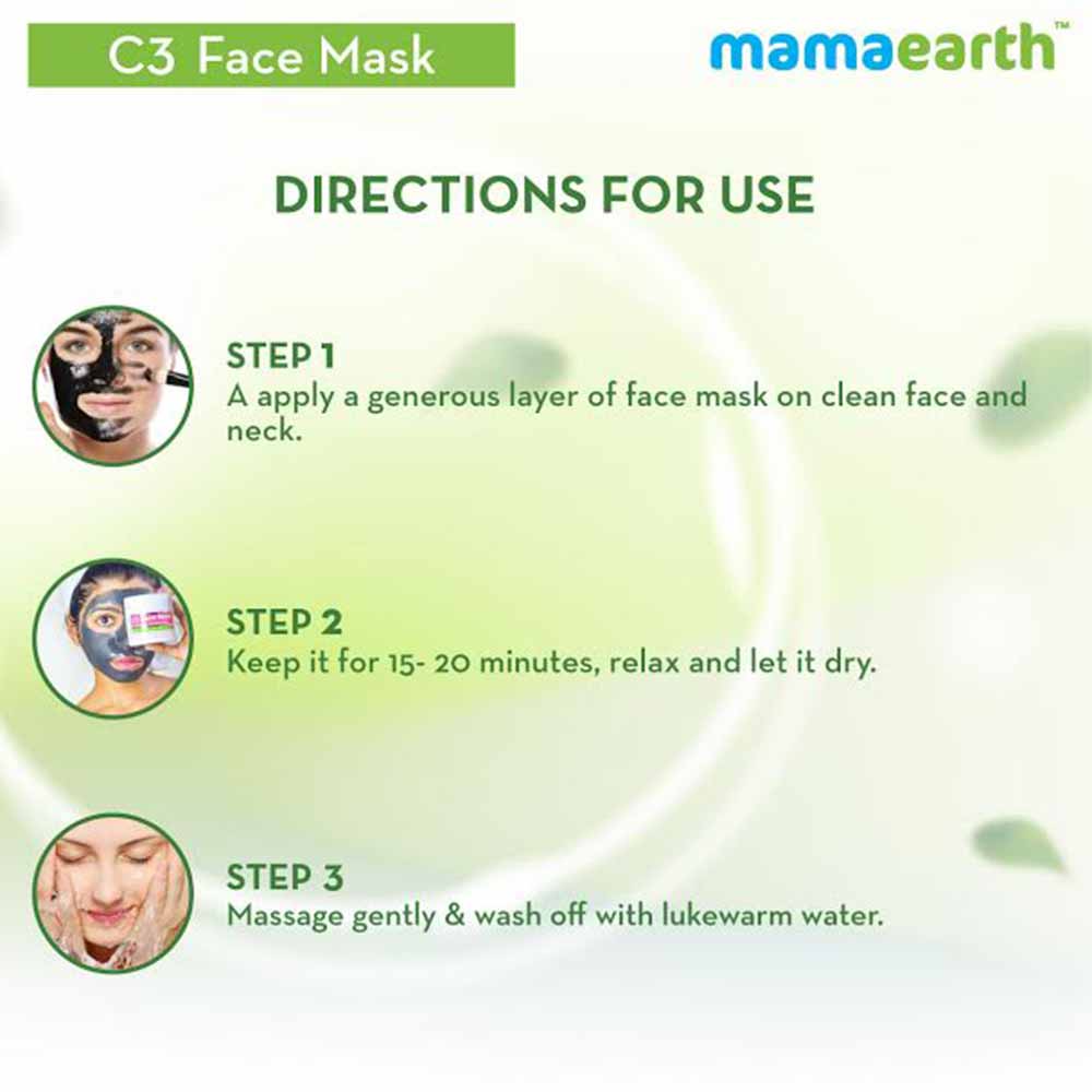 Benefit8 - Mamaearth Charcoal Secrets C3 Face Mask & Charcoal Facewash Combo,  2 Piece(s)/Pack  with Charcoal & Coffee (100ml each) 