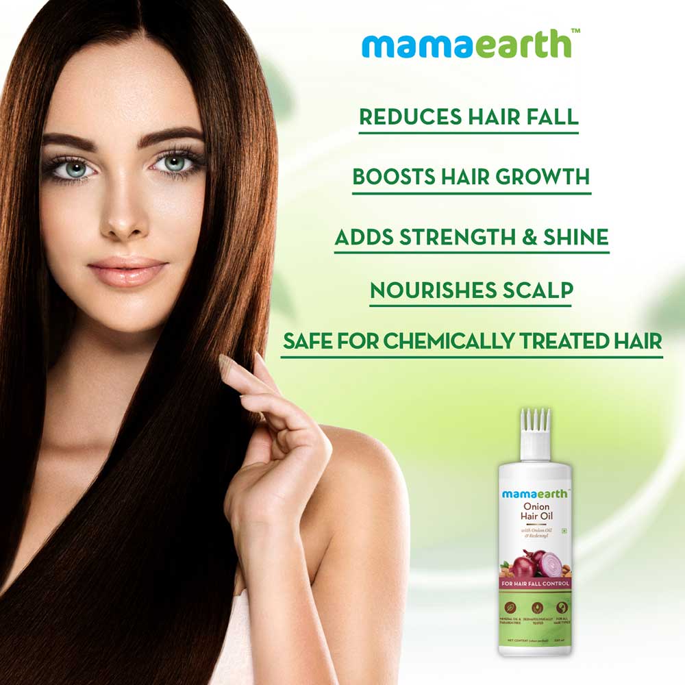 Benefit2 - Mamaearth Onion Hair Oil,  250 ml  with Onion Oil Redensyl for Hair Fall Control 