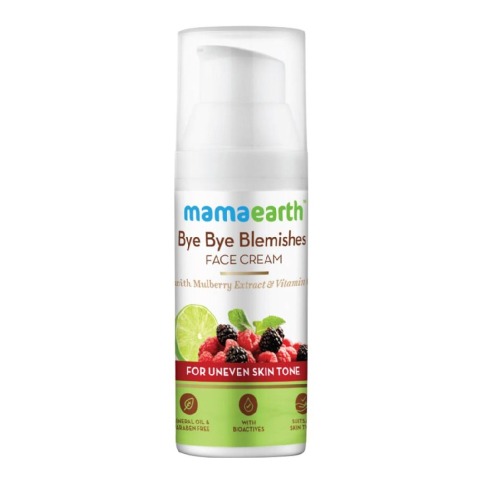 2 - Mamaearth Bye Bye Blemishes Face Cream,  30 ml  with Mulberry Extract & Vitamin C for Uneven Skin Tone 