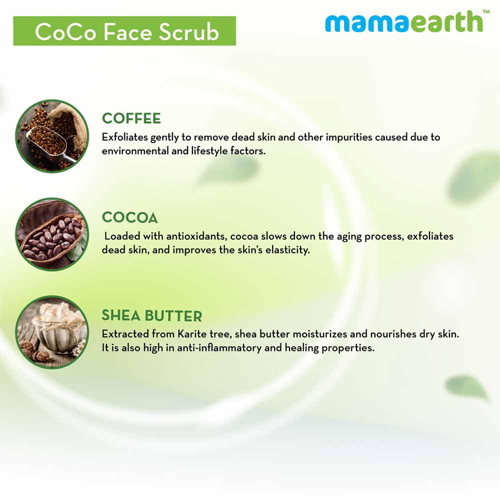 Benefit2 - Mamaearth CoCo Face Scrub,  100 g  with Coffee & Cocoa for Rich Exfoliation 