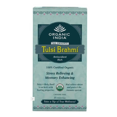 Organic India Tulsi Brahmi Tea, Unflavoured 25 Piece(s)/Pack Organic India Tulsi Brahmi Tea, Unflavoured 25 Piece(s)/Pack