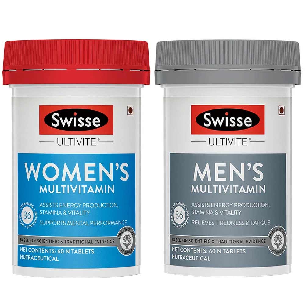 Swisse Womens & Mens Ultivite Multivitamin Combo,  2 Piece(s)/Pack  Unflavoured 