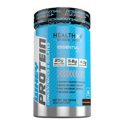 HealthXP 100% Whey Protein, 1.1 lb Triple Chocolate