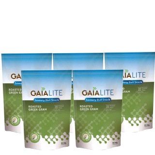 GAIA Roasted Green Gram (Pack of 5), Unflavoured 150 g