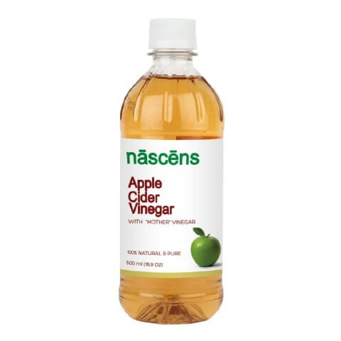 Nascens Apple Cider Vinegar with Mother, 0.45 L Unflavoured Nascens Apple Cider Vinegar with Mother, 0.45 L Unflavoured