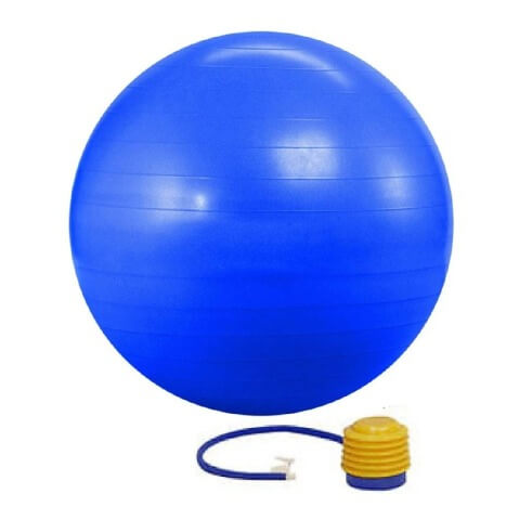 KOBO Anti-Burst Gym Ball With Foot Pump (GB-1-55), Blue Blue 55 cm KOBO Anti-Burst Gym Ball With Foot Pump (GB-1-55), Blue Blue 55 cm