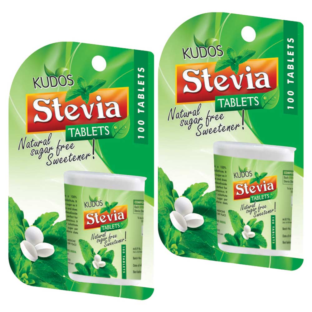 Kudos Ayurveda Stevia Tablets (Pack of 2), 100 tablet(s) at Best Price
