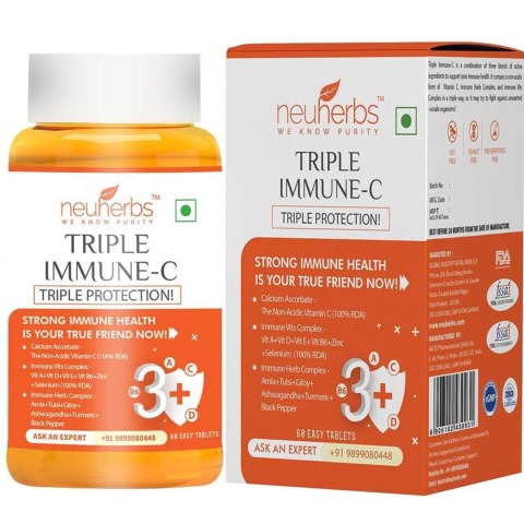 Neuherbs Triple Immune C (Vitamin C) Supplement,  60 tablet(s)  Unflavoured 