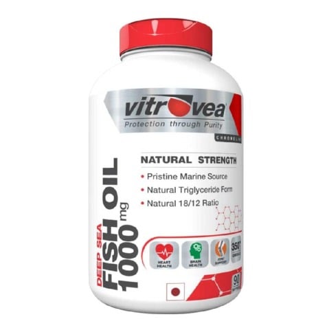 Vitrovea Deep Sea Fish Oil 1000 mg Natural Strength, 90 softgels