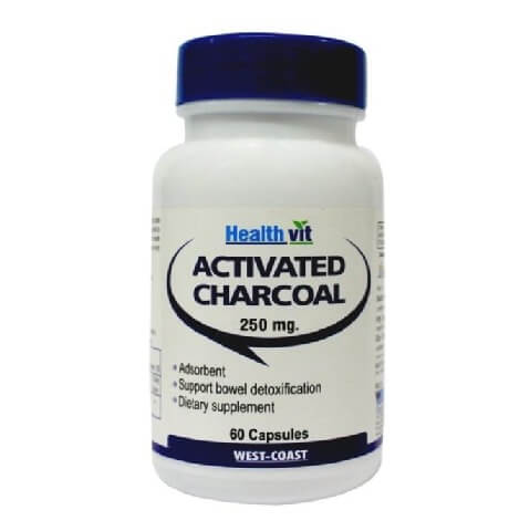 Healthvit Activated Charcoal 250mg, 60 capsules Healthvit Activated Charcoal 250mg, 60 capsules