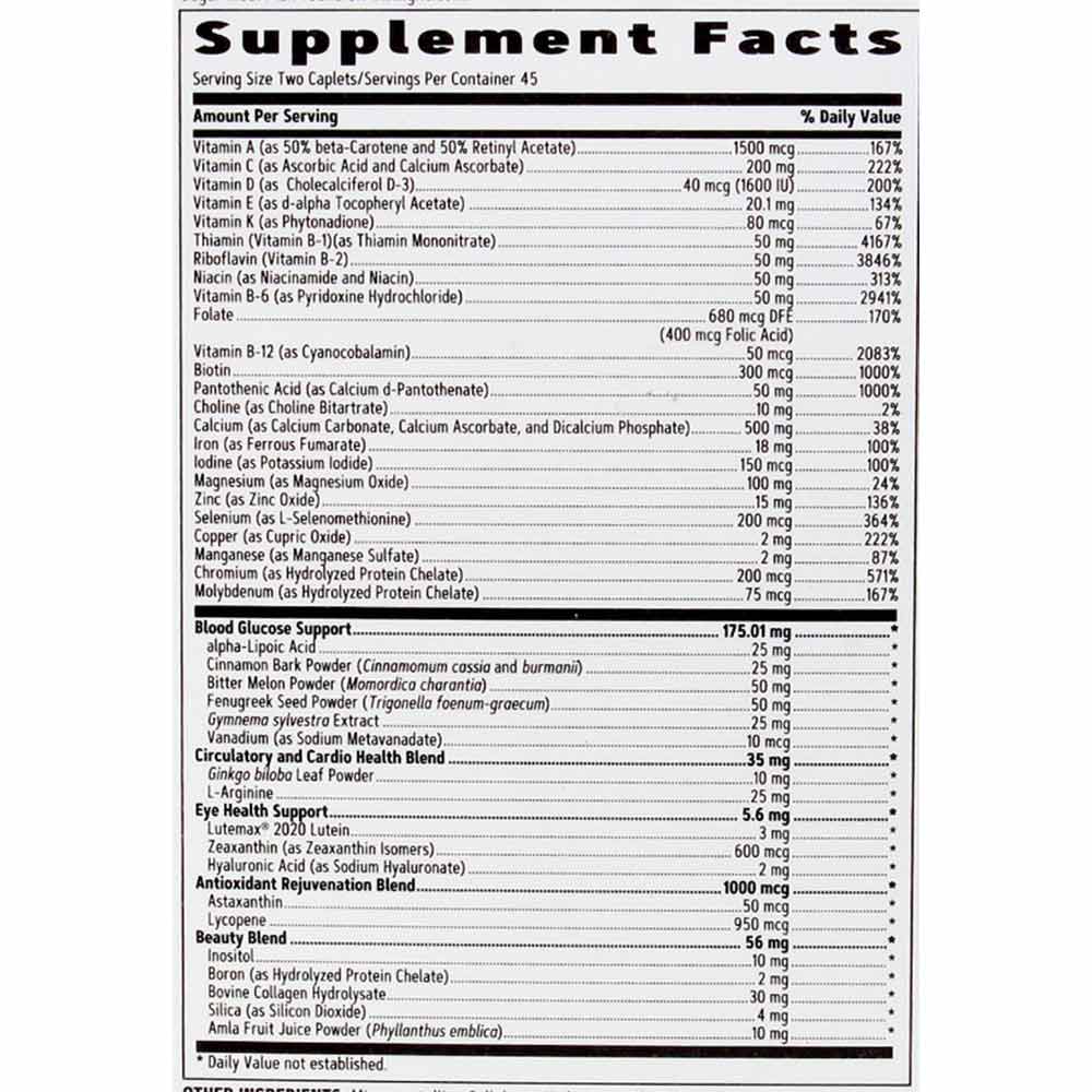 supplementinfo - GNC Womens Ultra Mega Diabetic Support,  90 caplets 