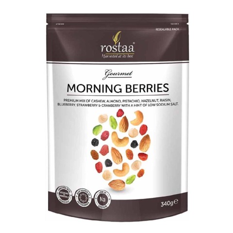 1 - Rostaa Morning Berries,  340 g  Unflavoured 