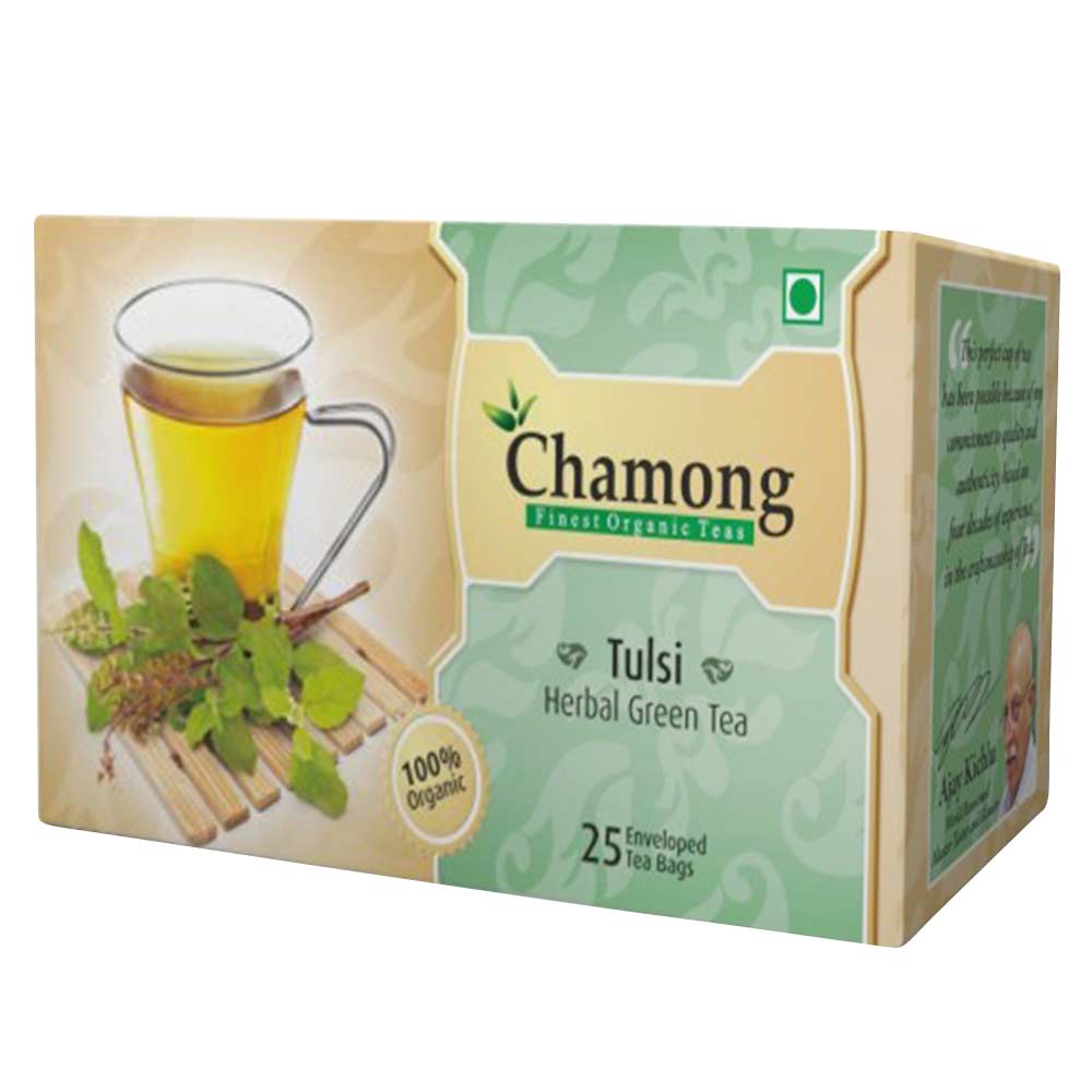Chamong Herbal Green Tea, 25 Piece(s)/Pack Tulsi