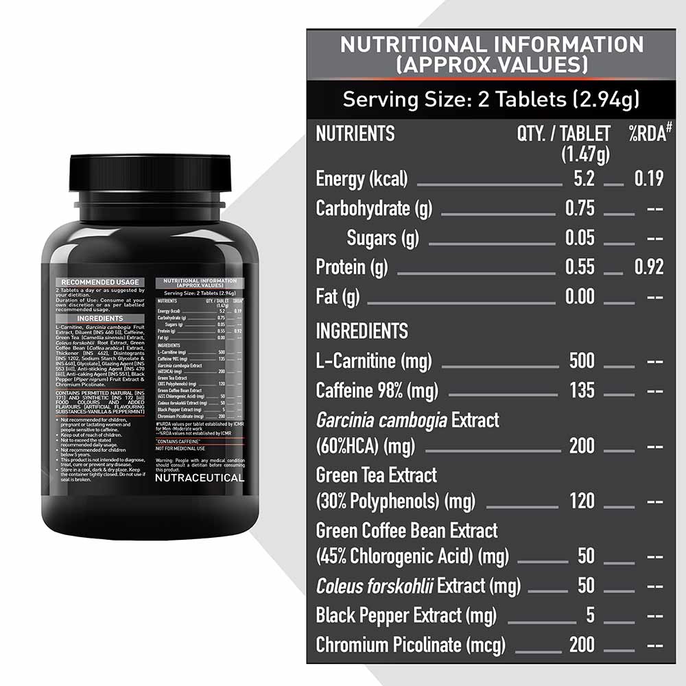 MuscleBlaze MB Fat Burner PRO, 60 tablet(s) Unflavoured online in India