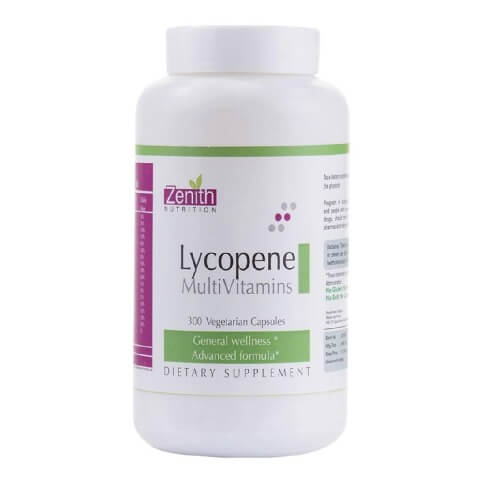 Zenith Nutrition Lycopene With Multivitamins, 300 capsules Zenith Nutrition Lycopene With Multivitamins, 300 capsules