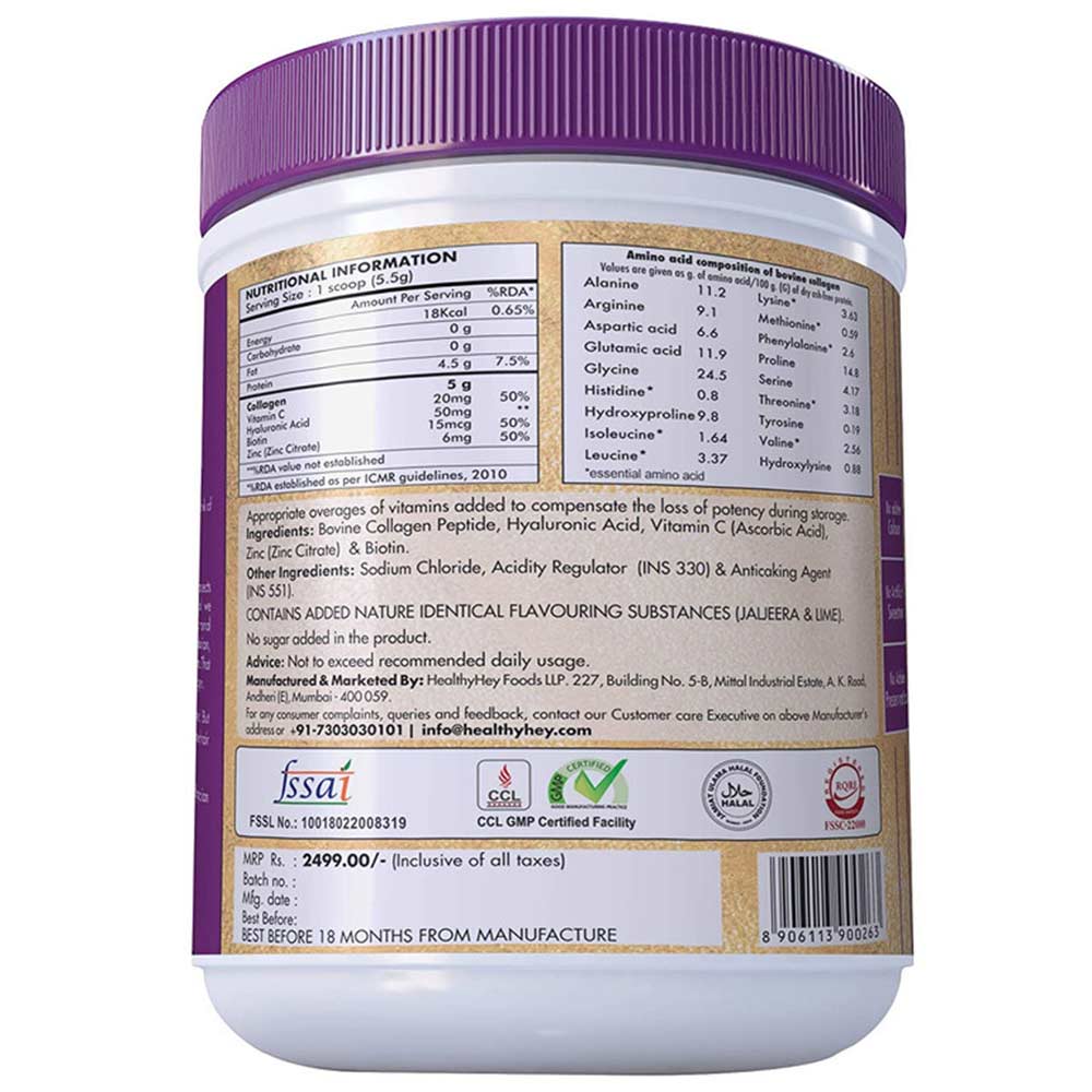 HealthyHey Nutrition Gold Series Hydrolysed Bovine Collagen Type 1 & 3