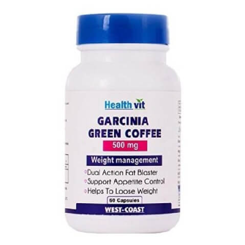 Healthvit Garcinia Green Coffee (500 mg), 60 capsules Unflavoured Healthvit Garcinia Green Coffee (500 mg), 60 capsules Unflavoured