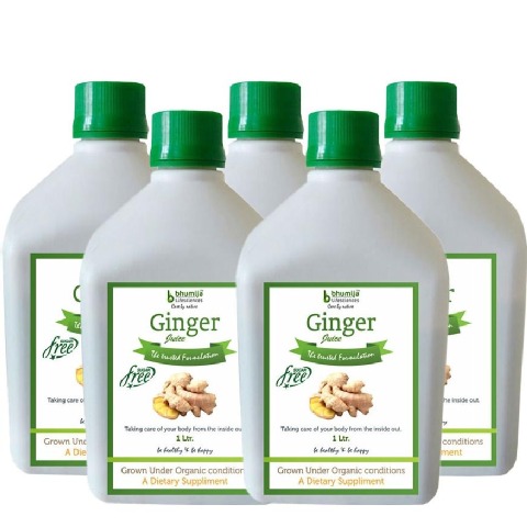 Bhumija Ginger Juice - Pack of 5, Sugar Free 1 L Bhumija Ginger Juice - Pack of 5, Sugar Free 1 L