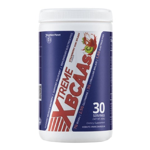 Nutrition Planet Xtreme BCAAs,  0.99 lb  30 Servings  Strawberry Kiwi Splash 