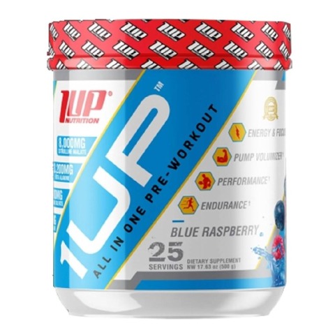 1 - 1UP Nutrition All In One Pre Workout,  1.1 lb  Blue Raspberry 