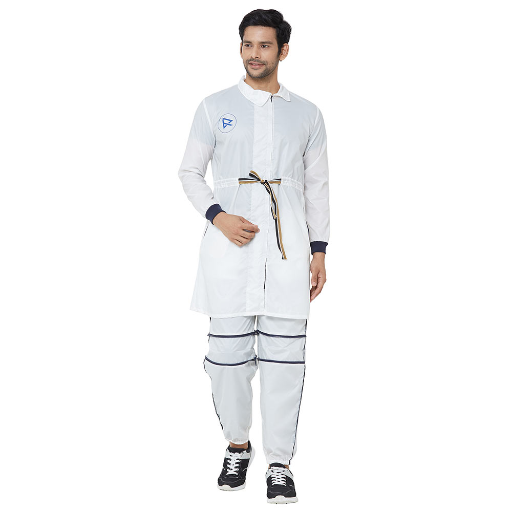 Zero Risque Fearless Fashion Adjustable Coat,  White  Large 