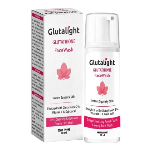 Glutalight Glutathione Face Wash,  60 ml  for All Types of Skin 