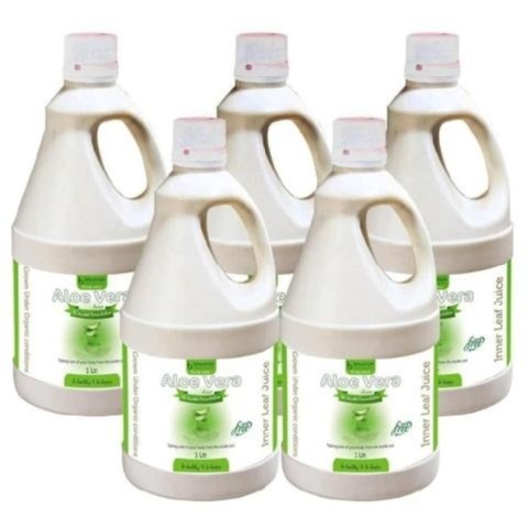 Bhumija Aloe Vera Juice, Natural 1 L - Pack of 5 Bhumija Aloe Vera Juice, Natural 1 L - Pack of 5