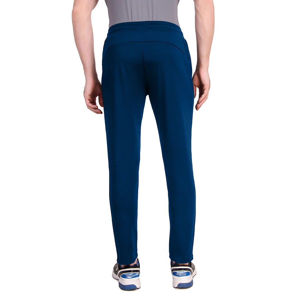 5 - Fitinc Dobby Stretchable Trackpant for Men with Two Zipper Pockets,  Air Force Blue  XL 