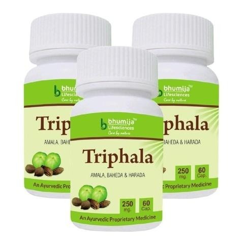 Bhumija Triphala, 60 capsules - Pack of 3 Bhumija Triphala, 60 capsules - Pack of 3