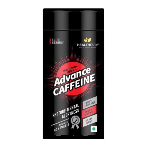 1 - Healthfarm Elite Series Maximum Miles Advance Caffeine,  60 tablet(s)  Unflavoured 