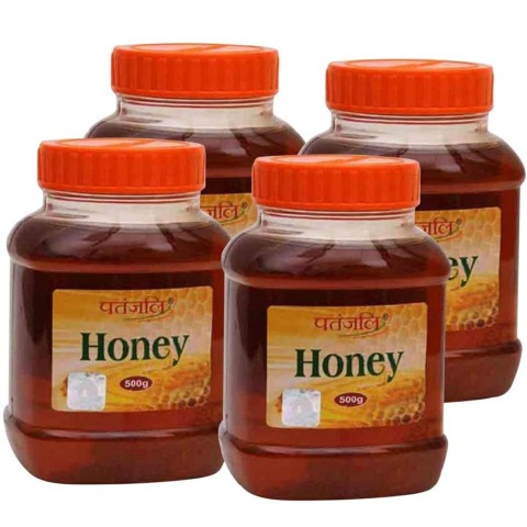Patanjali Pure Honey - Pack of 4, Natural 500 g Patanjali Pure Honey - Pack of 4, Natural 500 g
