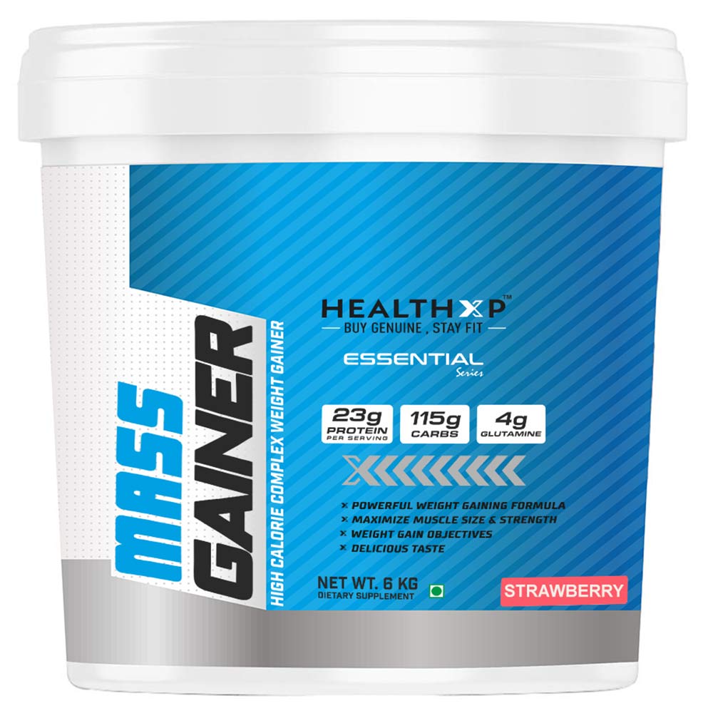 HealthXP Mass Gainer,  13.2 lb  Strawberry Cream 