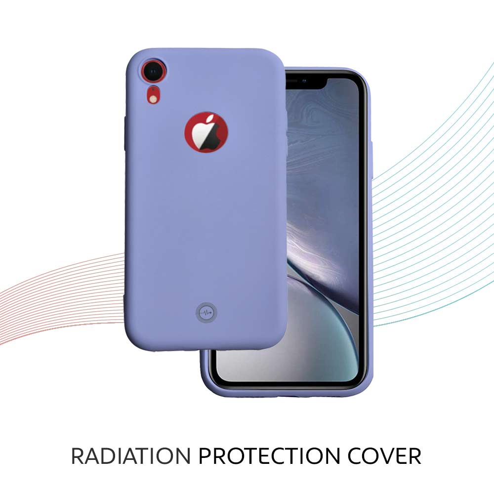 2 - Envirocover Silicon Back Cover for Apple iPhone XR,  with Radiation Protection Technology (Purple) 