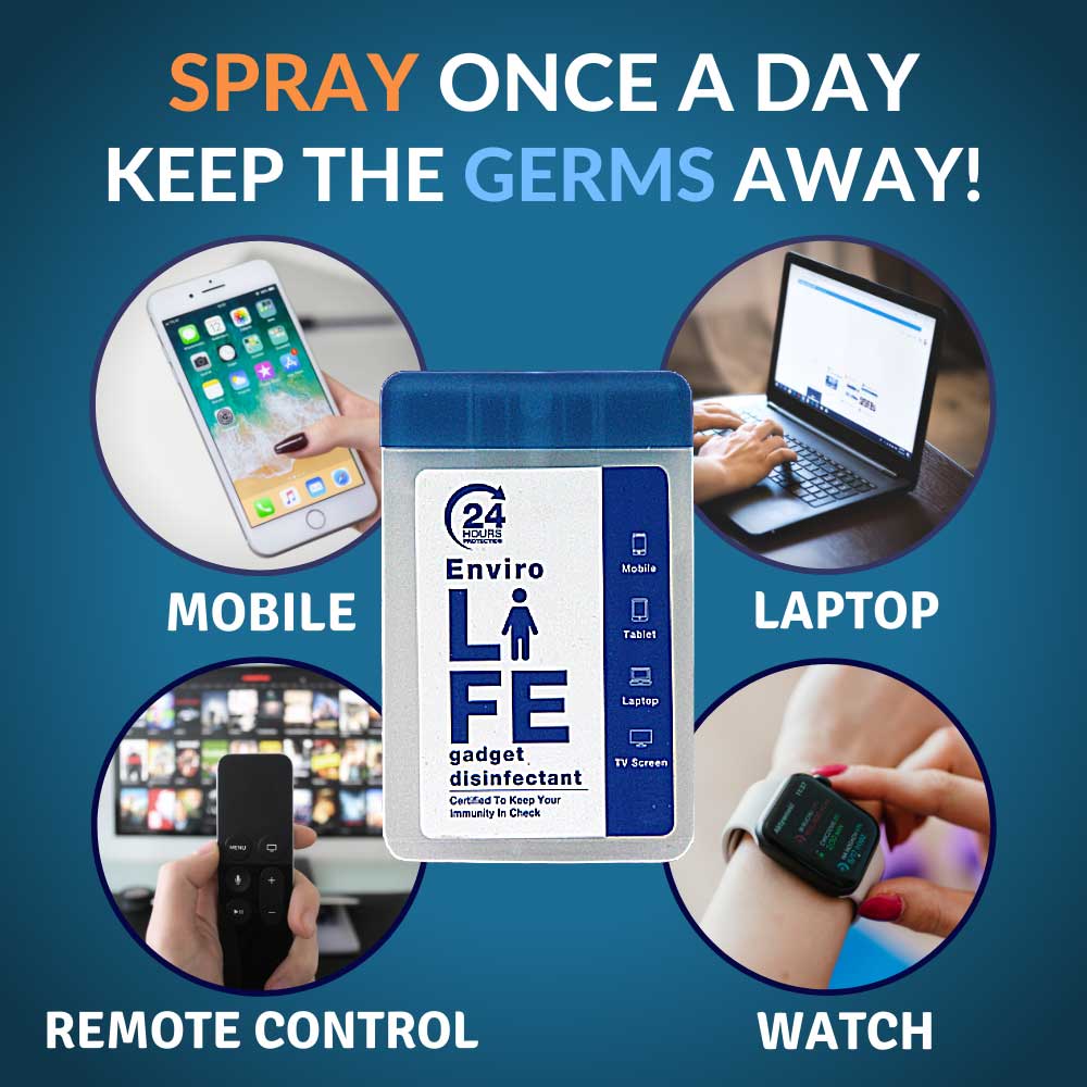 7 - Envirolife Gadget Sanitizer Spray and Enviroglobe Radiation Protection,  Fragrance Free  2 Piece(s)/Pack  Value Pack of 2 (1 Pocket Pack of Gadget Disinfectant and 1 Pack of Enviroglobe) 