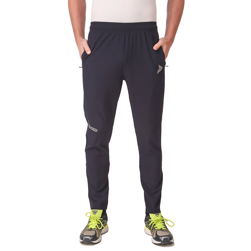 6 - Fitinc NS Lycra Trackpant with Both Side Zip Pockets,  Black  Large 