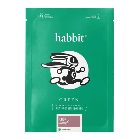 1 - Habbit Green Pea Protein Isolate,  1.98 lb  30 Servings, Cookie Dough 