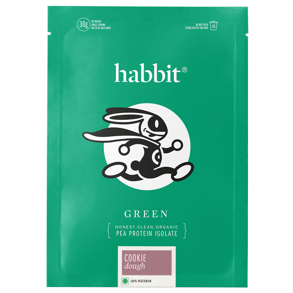 1 - Habbit Green Pea Protein Isolate,  1.98 lb  30 Servings, Cookie Dough 