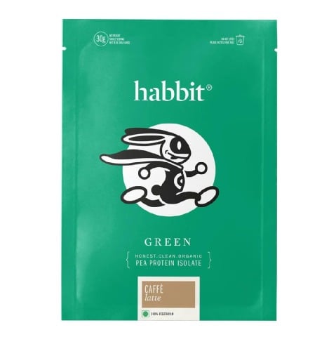 1 - Habbit Green Pea Protein Isolate,  0.46 lb  7 Servings, Cafe Latte 