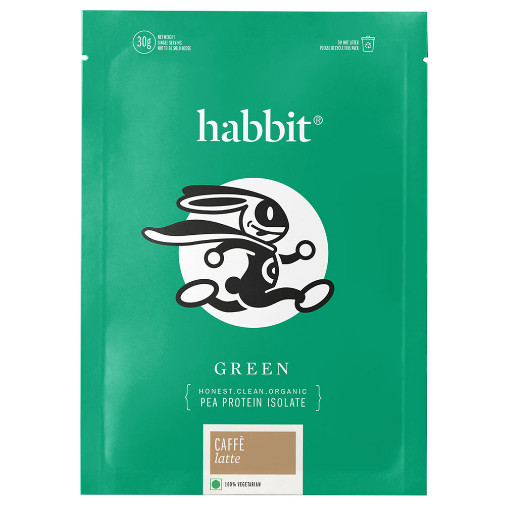 1 - Habbit Green Pea Protein Isolate,  0.46 lb  7 Servings, Cafe Latte 
