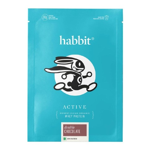 1 - Habbit Active Whey Protein Blend,  1.98 lb  30 Servings, Double Chocolate 