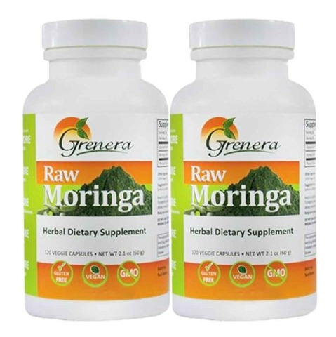 Grenera Raw Moringa Capsules, 120 veggie capsule(s) - Pack of 2 Grenera Raw Moringa Capsules, 120 veggie capsule(s) - Pack of 2