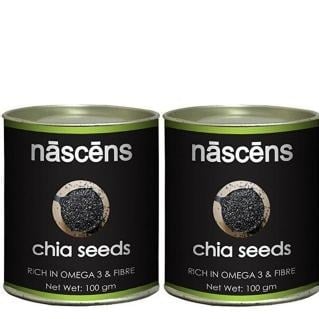 Nascens Chia Seeds, 100 g - Pack of 2 Nascens Chia Seeds, 100 g - Pack of 2