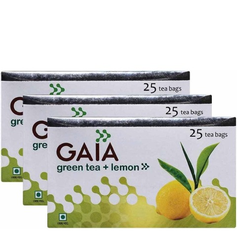 GAIA Green Tea & Lemon, 25 Piece(s)/Pack Lemon - Pack of 3 GAIA Green Tea & Lemon, 25 Piece(s)/Pack Lemon - Pack of 3
